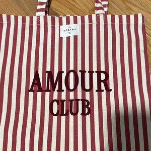 Sézane Amour Club Striped Tote Bag NWOT